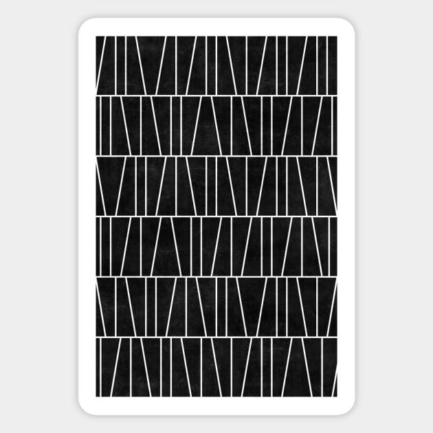 Mid-Century Modern Pattern No.5 - Black Concrete Magnet by ZoltanRatko